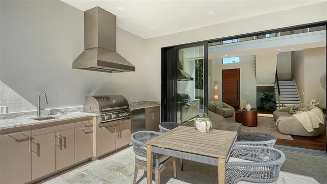 a view of a car park with a sign on the wall