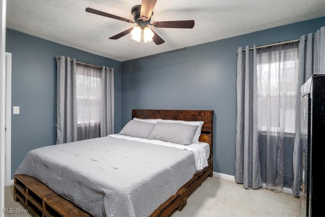3831 Cook Road Rootstown, OH 44272 - Photo 12 of 25 Carpeted bedroom featuring multiple windows and ceiling fan