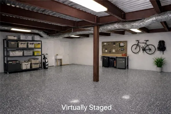 a view of a room with an empty space