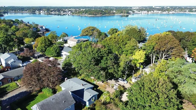a view of a lake with outdoor space