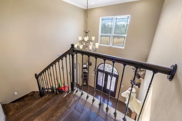 a view of entryway with wooden floor