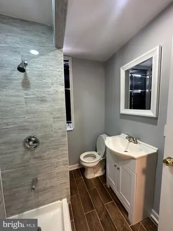 a bathroom with a sink and a shower