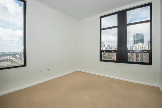 an empty room with a window