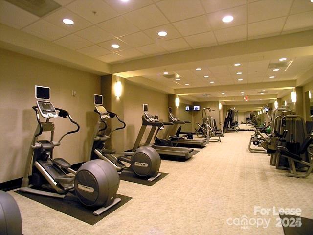 230 South Tryon Street Charlotte, NC 28281 - Photo 4 of 12 a view of a room with gym equipment