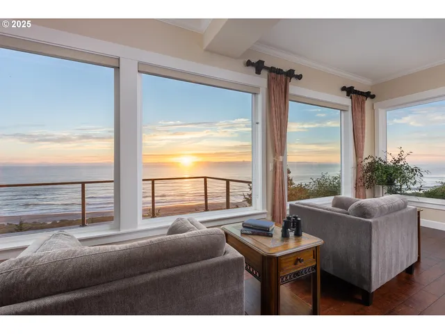 a view of balcony with wooden floor