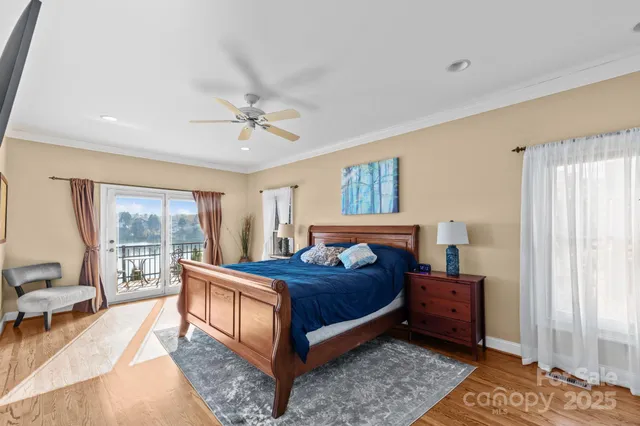 a view of a balcony with a lake view