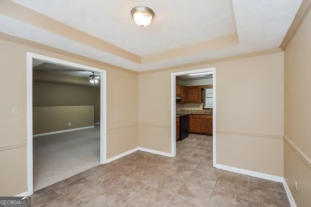 an empty room with closet