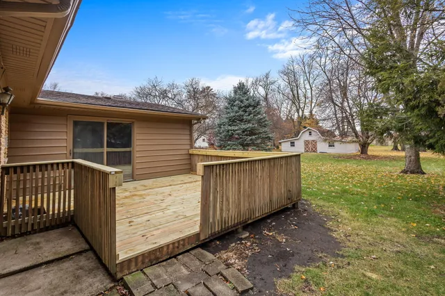 a view of a backyard with a garden