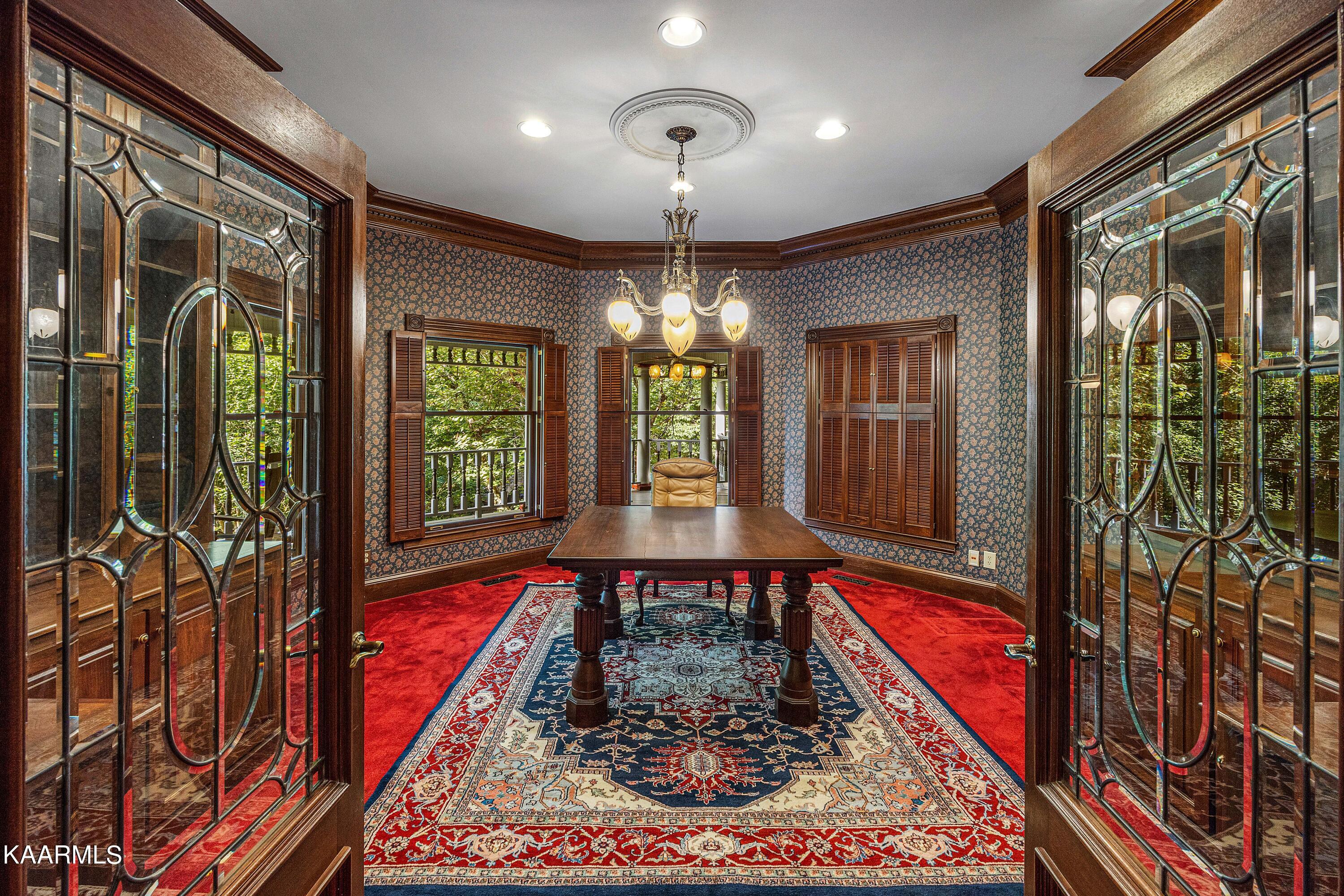 12459 Early Road Knoxville, TN 37922 - Photo 16 of 53 Grand office with decorative glass doors