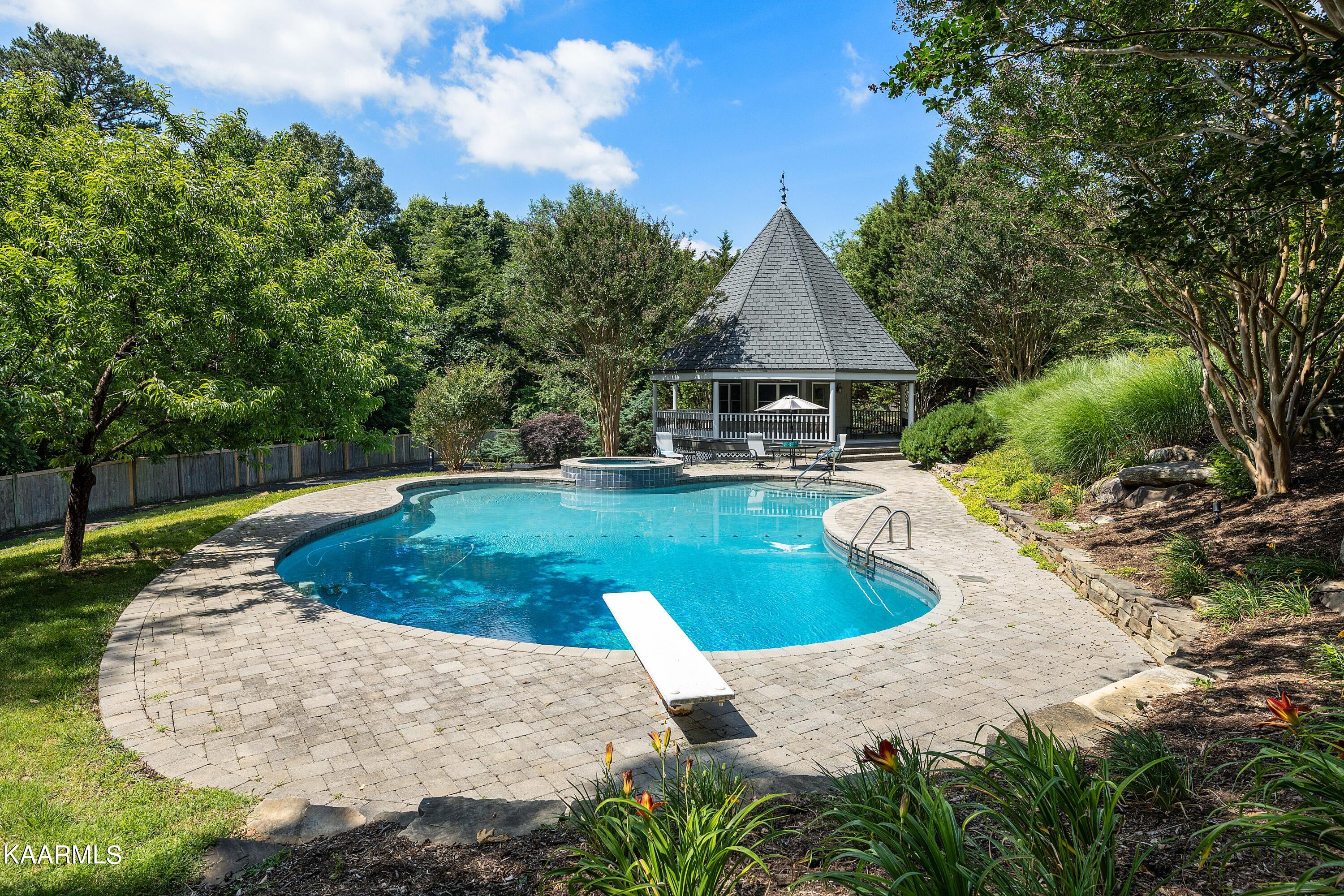 12459 Early Road Knoxville, TN 37922 - Photo 50 of 53 Pool with hot tub and pool house
