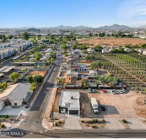 an aerial view of a city