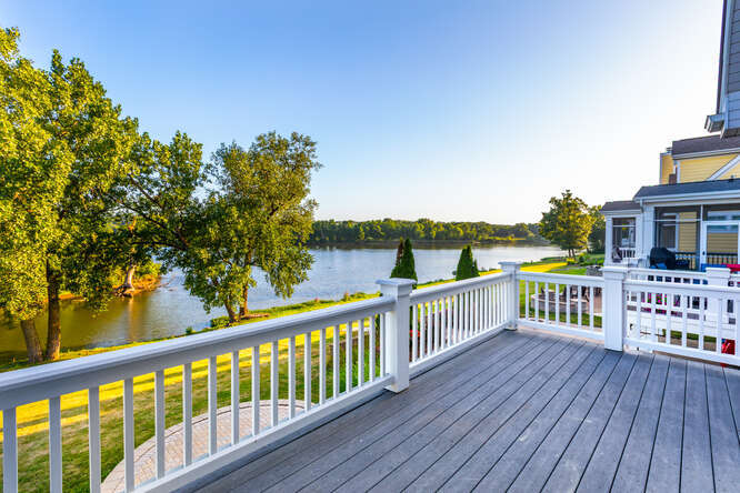 9 Windward Way Ottawa, IL 61350 - Photo 15 of 56 a view of a wooden deck with a yard