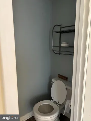 a bathroom with a toilet