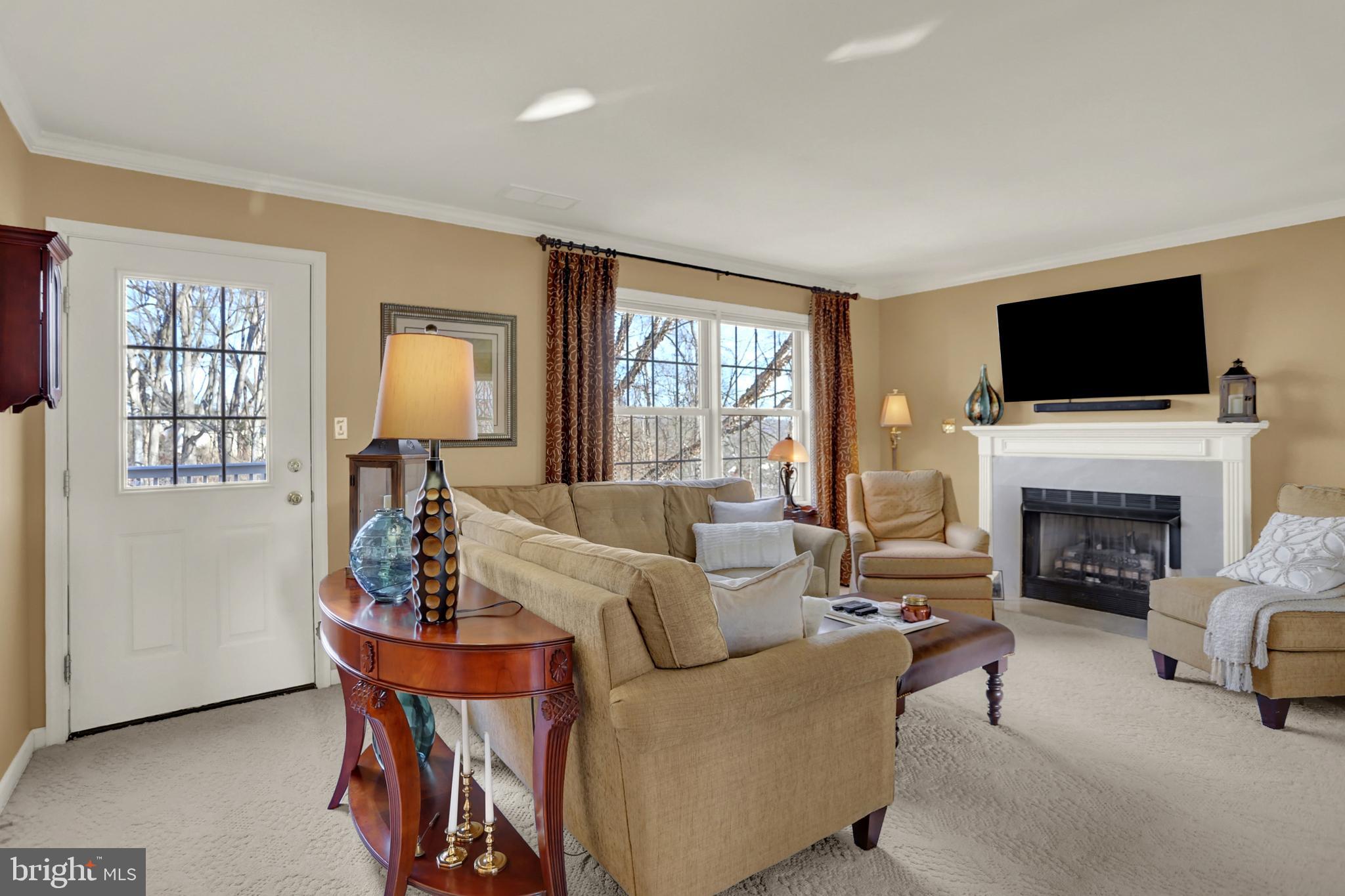 402 Hidden Valley Road New Cumberland, PA 17070 - Photo 10 of 50 a living room with furniture a fireplace and a flat screen tv