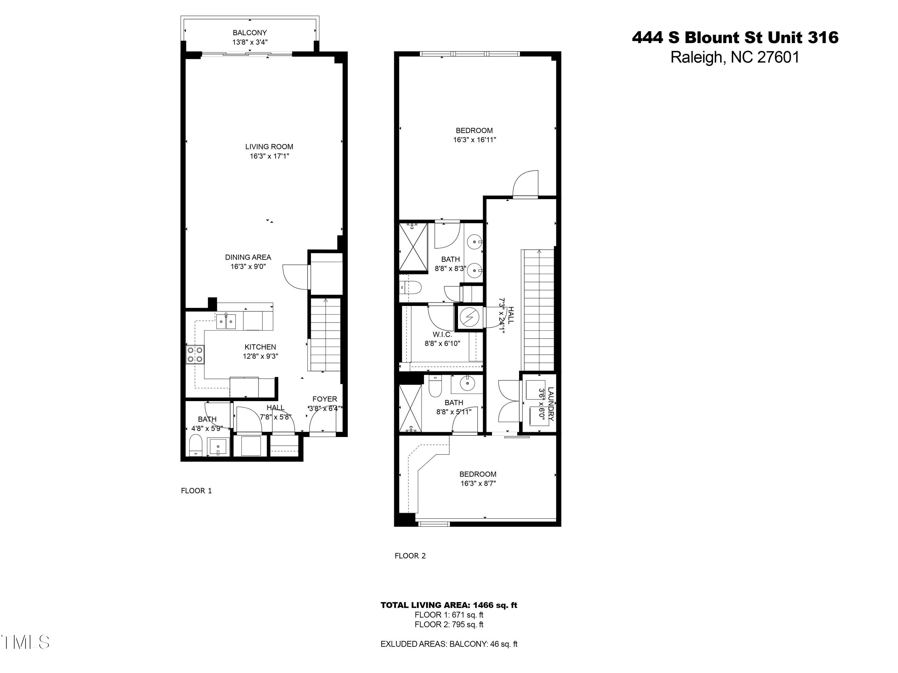 444 South Blount Street, Unit 316 Raleigh, NC 27601 - Photo 37 of 37 2-Floorplan Template