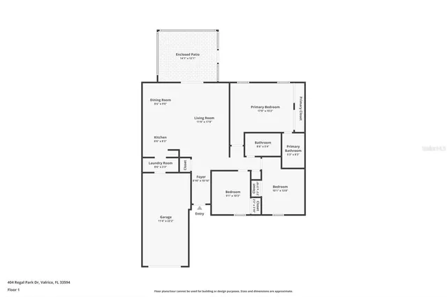 $350,000 | 404 Regal Park Drive, Valrico, FL 33594