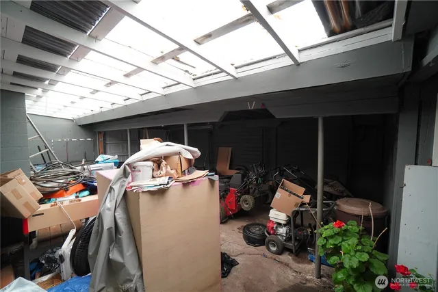 a view of a car garage