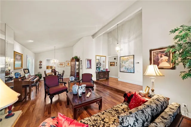 a view of livingroom with furniture and wooden floor