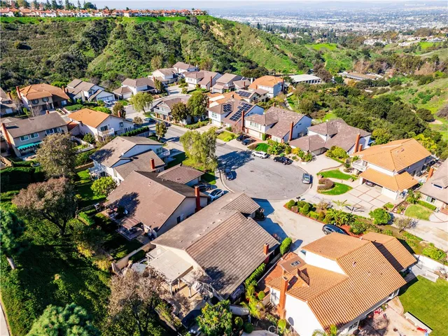 an aerial view of multiple house