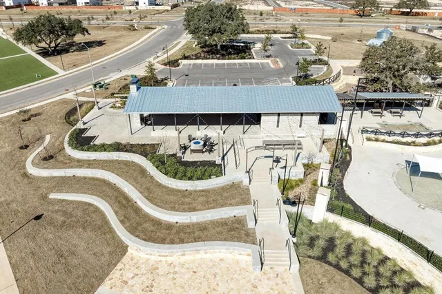 an aerial view of a city