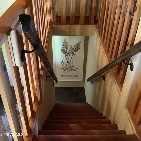 a view of stairs