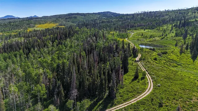 a view of an outdoor space and a mountain