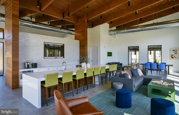 a view of an dining room with furniture