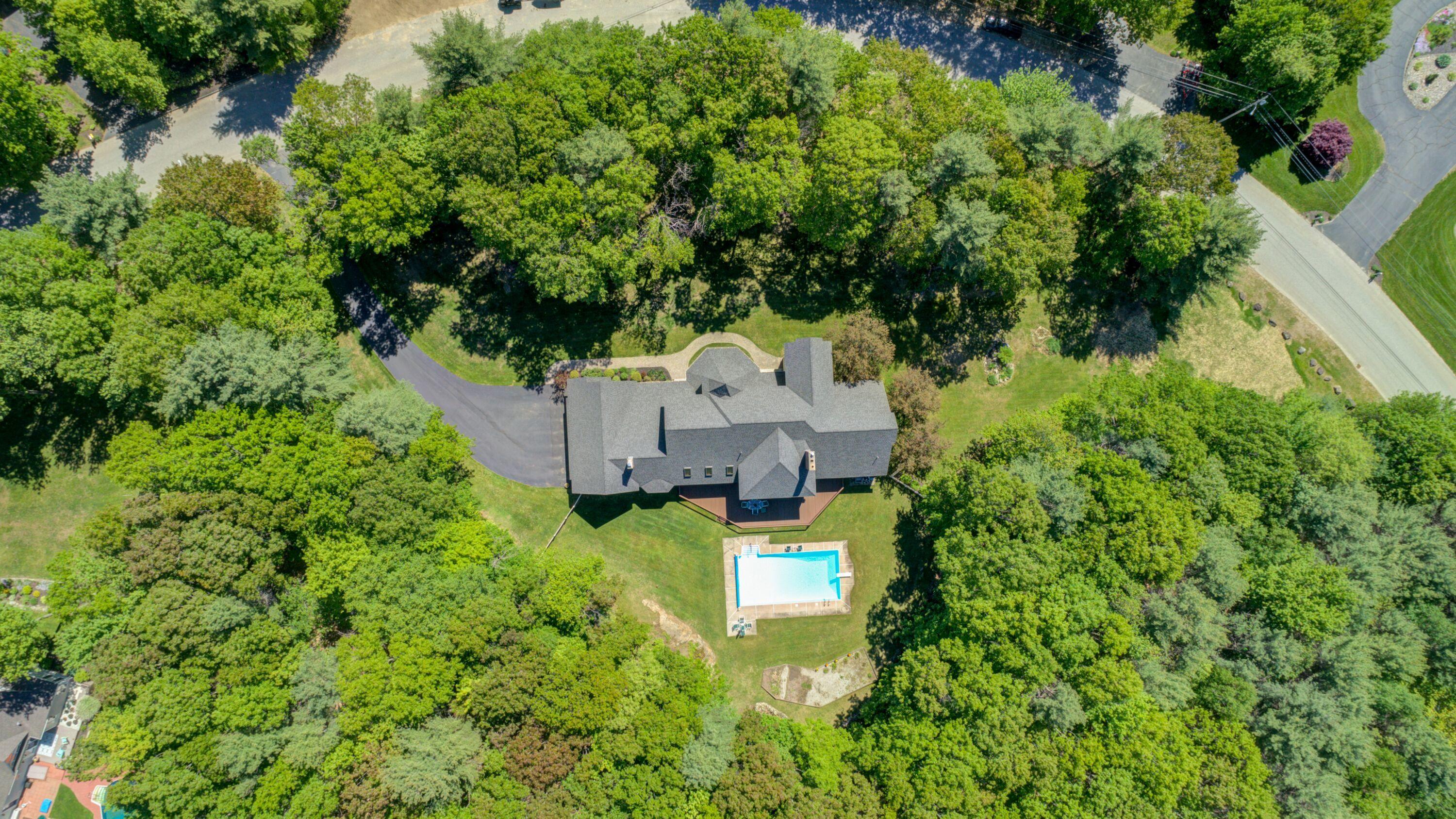 12 Pond Ridge Drive Lewiston, ME 04240 - Photo 68 of 69 Aerial of Pool and Pond Ridge