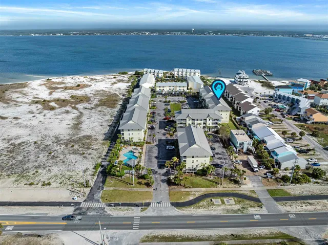 a view of a city and ocean view