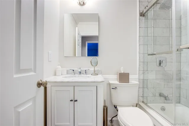 a view of a lake and mountain in back