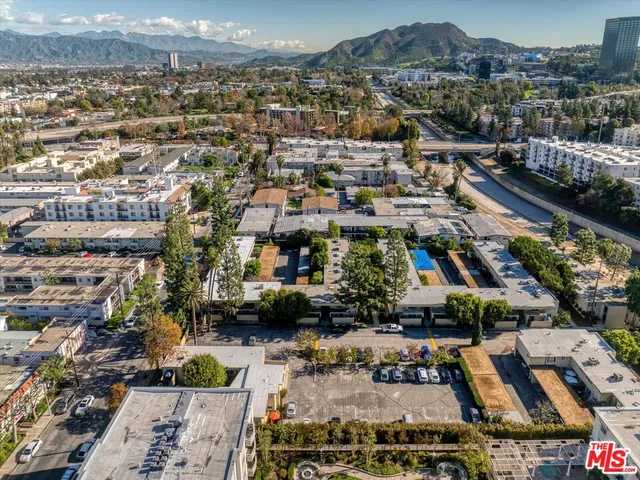 an aerial view of a city