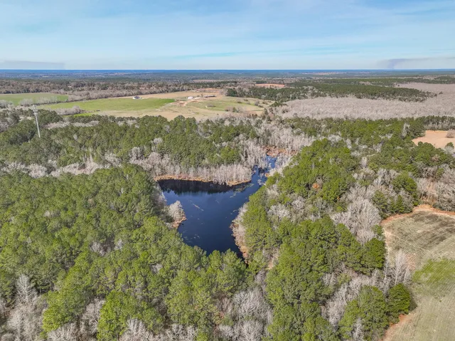 a view of a water from a yard
