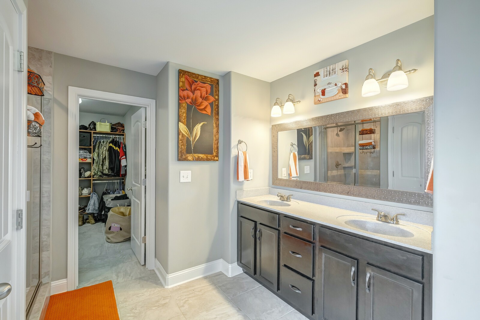 1487 Raven Road Clarksville, TN 37042 - Photo 29 of 44 a spacious bathroom with a granite countertop sink and mirror