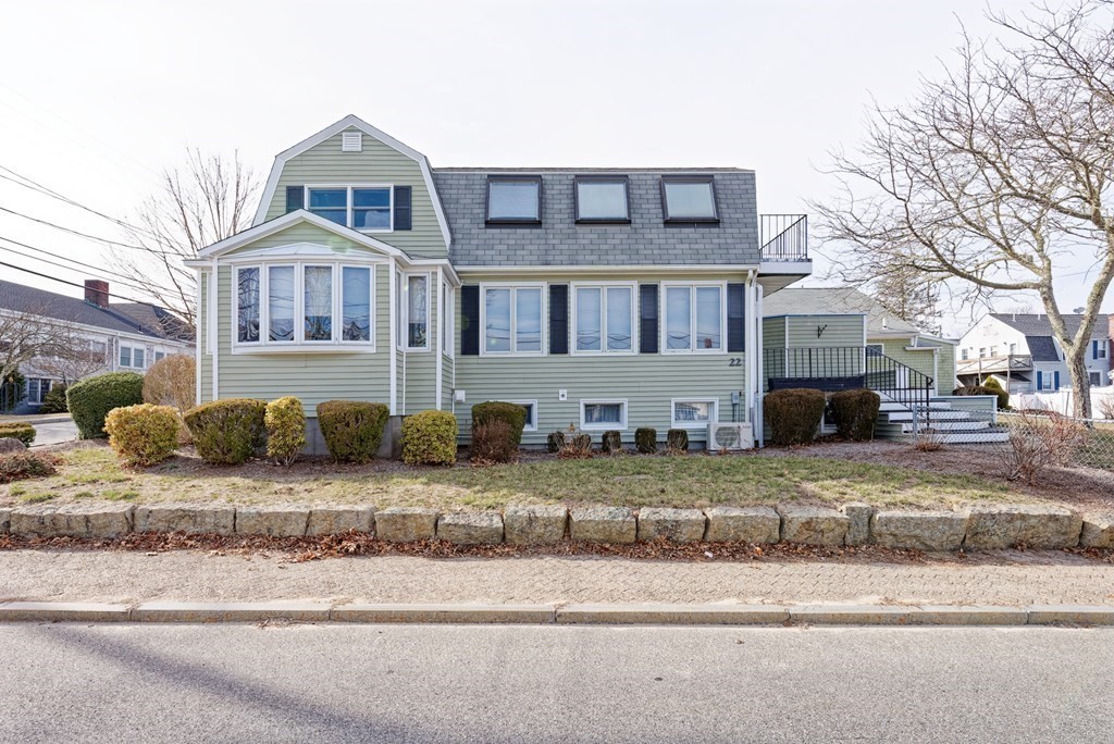 a front view of a house