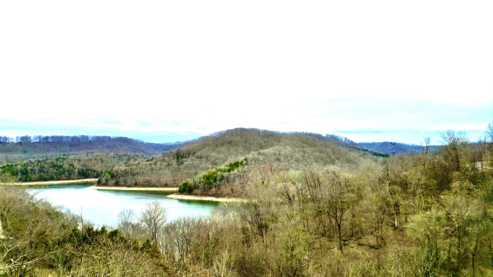 a view of lake with mountain