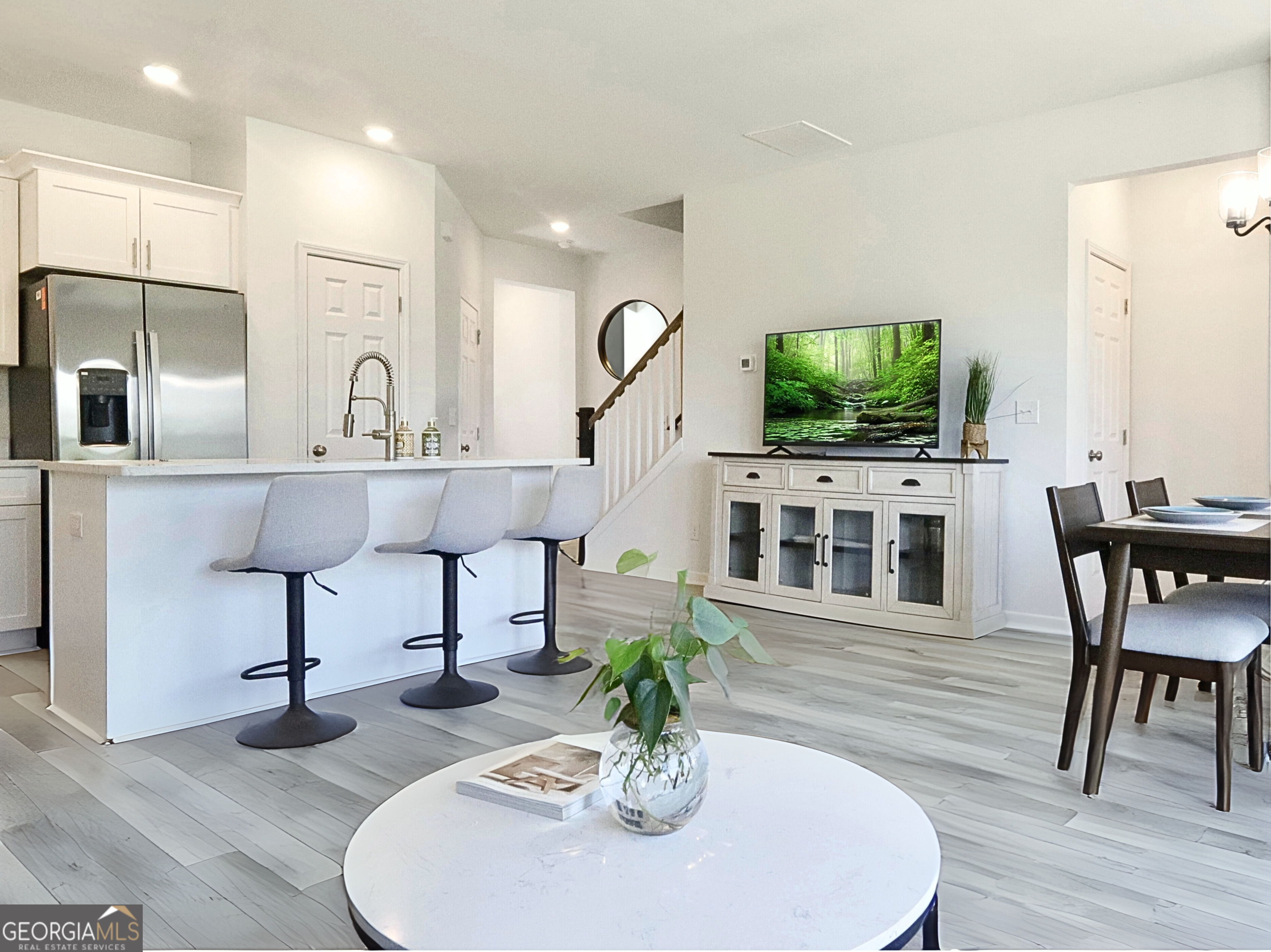 157 Pinto Lane Fairmount, GA 30139 - Photo 6 of 19 a living room with fireplace furniture and a flat screen tv