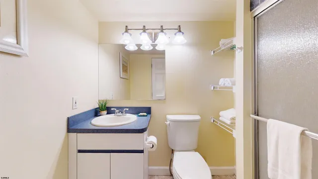 a bathroom with a sink and toilet