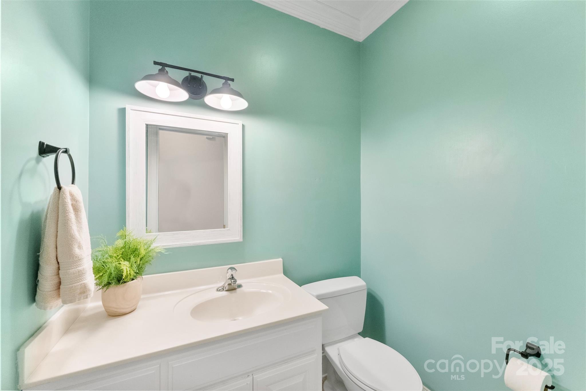 909 South Main Street Clover, SC 29710 - Photo 23 of 26 a bathroom with a toilet sink and mirror