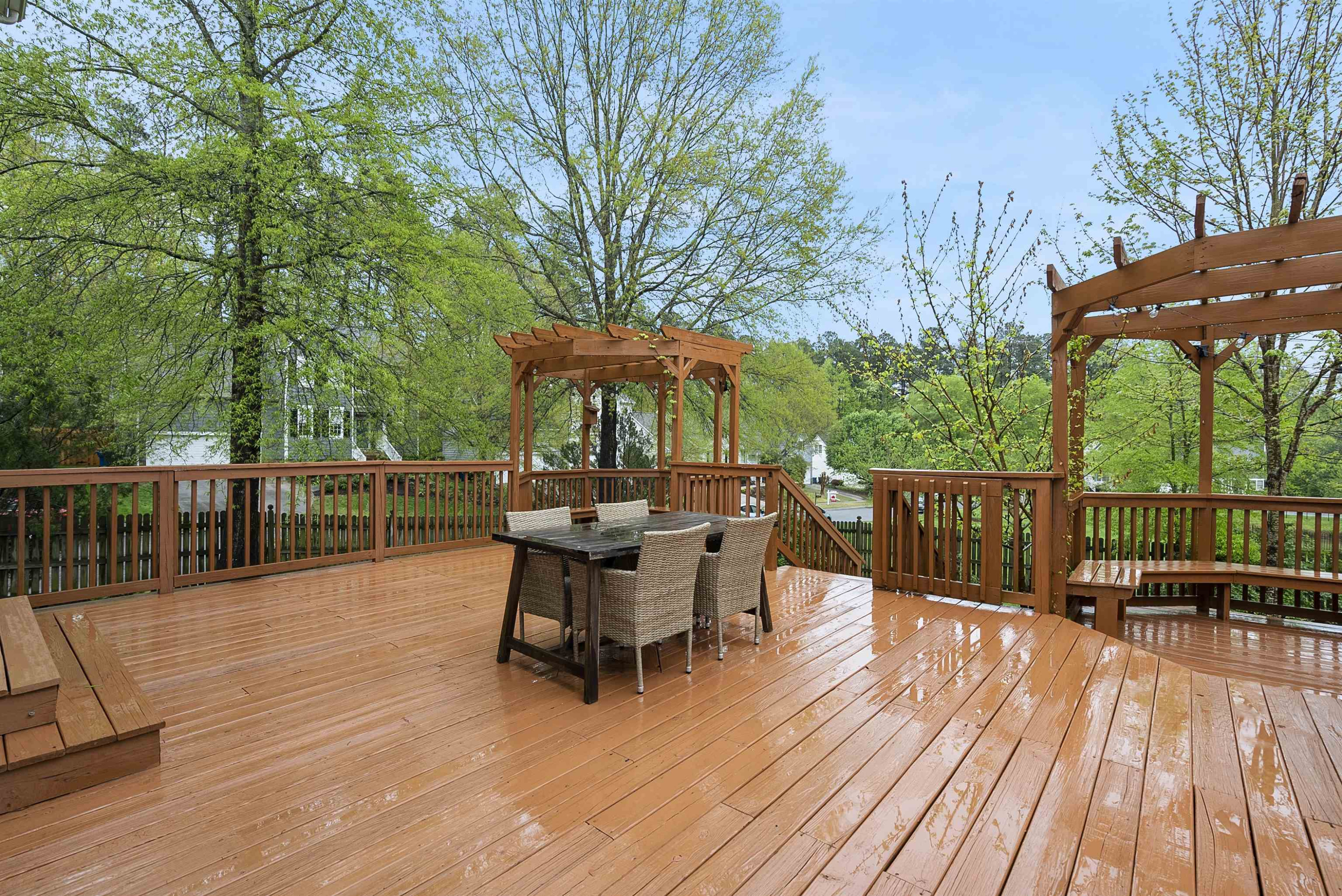 408 Chancellors Ridge Drive Durham, NC 27713 - Photo 29 of 34 a view of a chairs and table on the wooden floor
