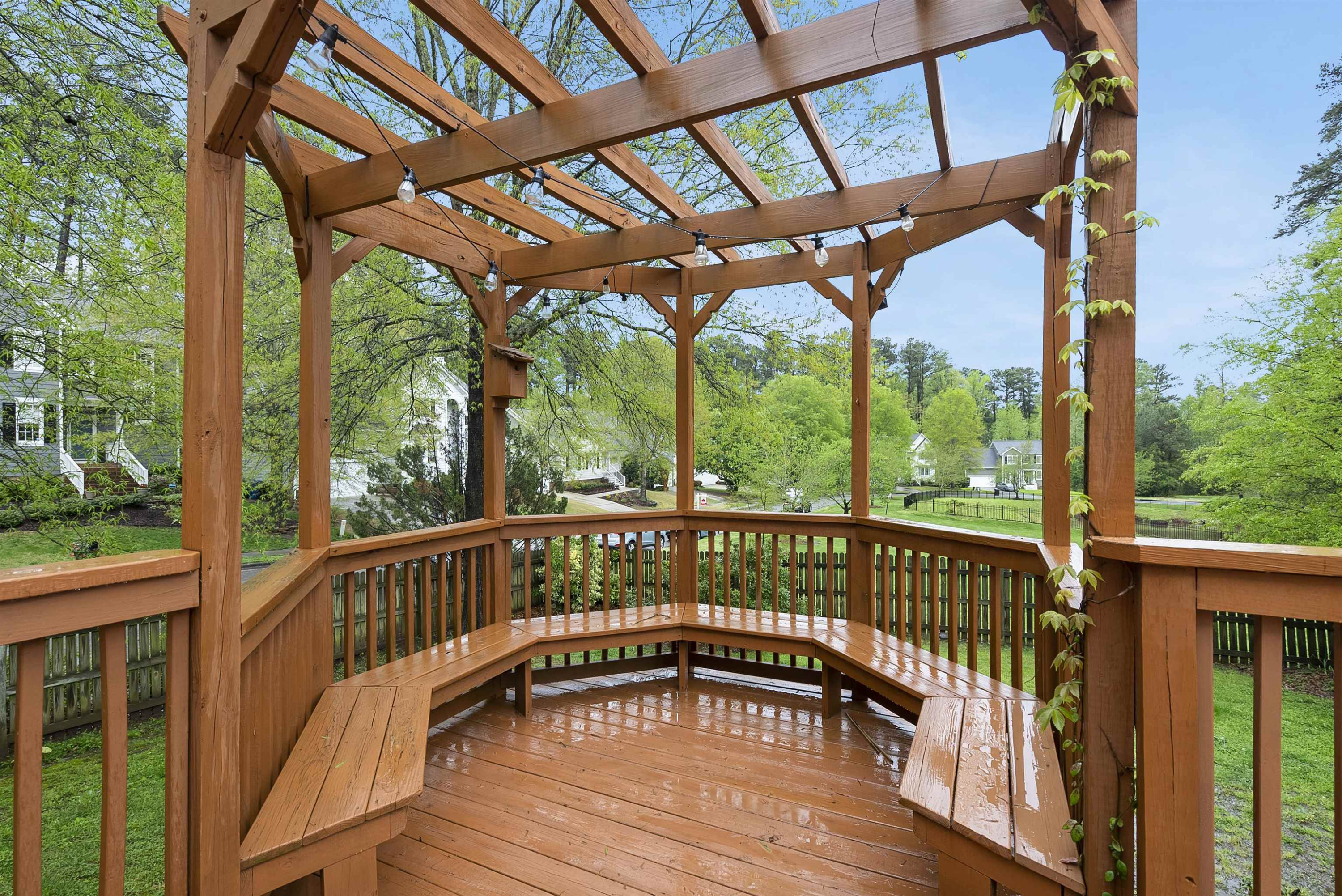408 Chancellors Ridge Drive Durham, NC 27713 - Photo 30 of 34 a view of balcony with wooden floor
