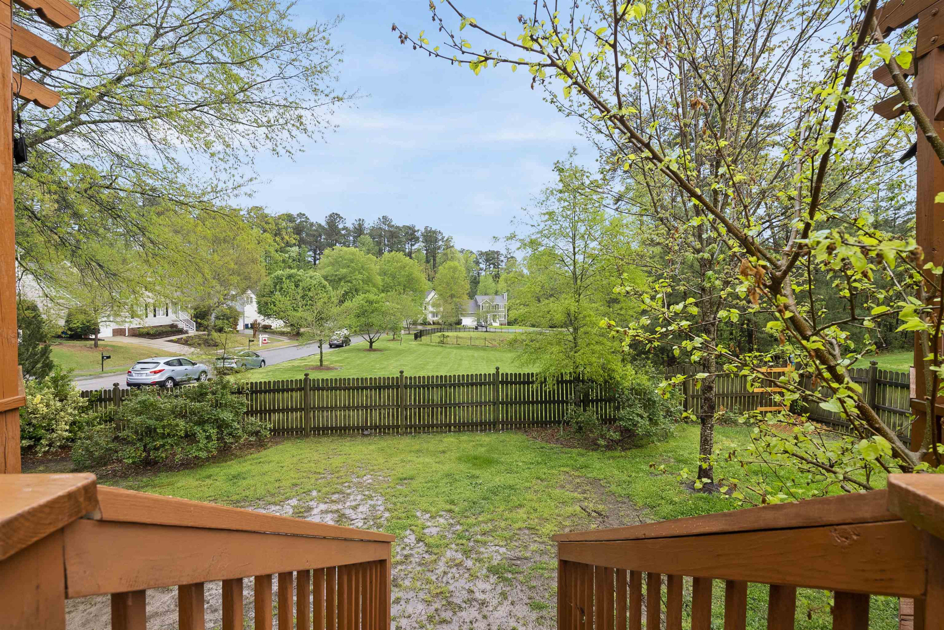 408 Chancellors Ridge Drive Durham, NC 27713 - Photo 32 of 34 a view of outdoor space and garden