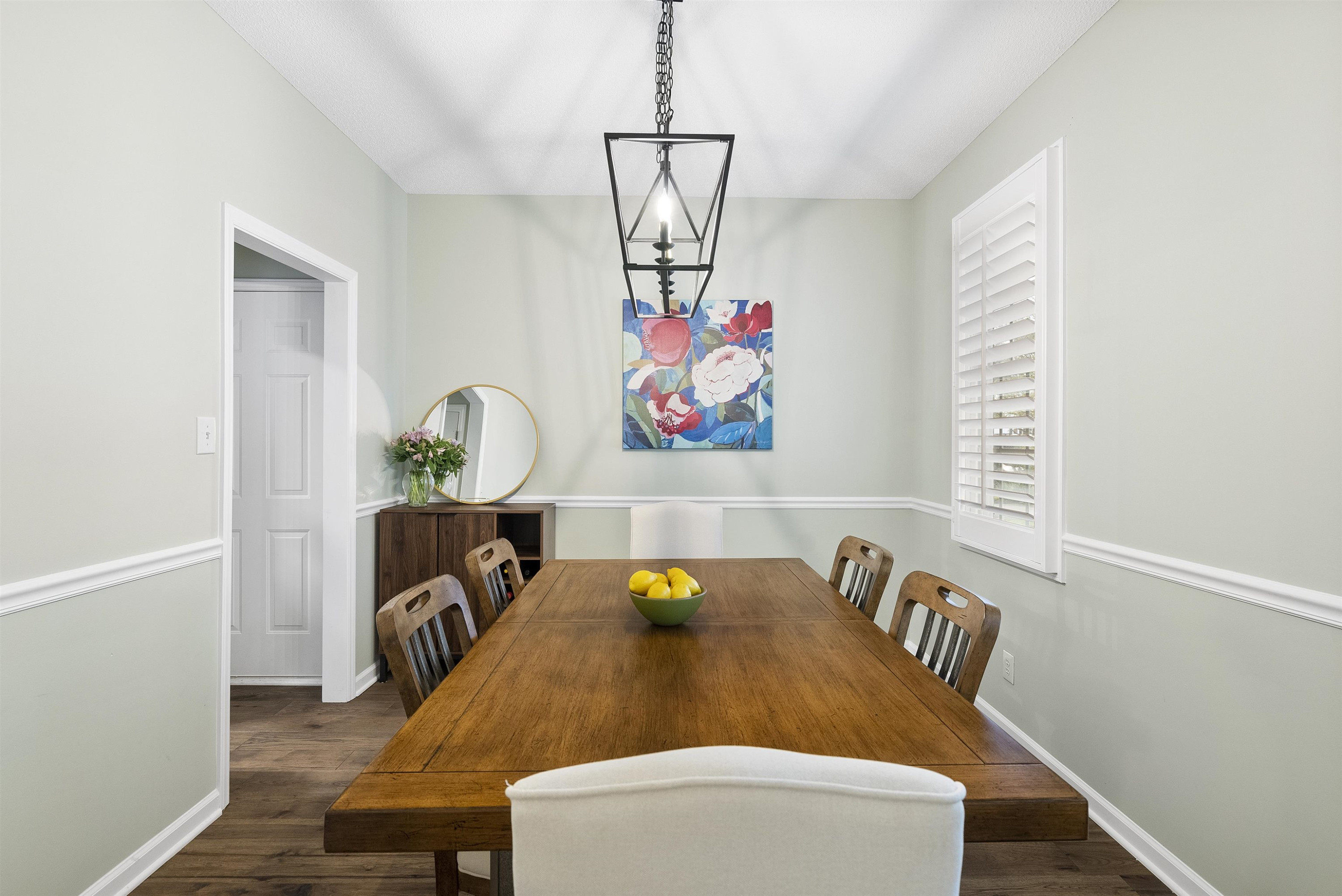 408 Chancellors Ridge Drive Durham, NC 27713 - Photo 5 of 34 a view of a dining room with furniture wooden floor and a window