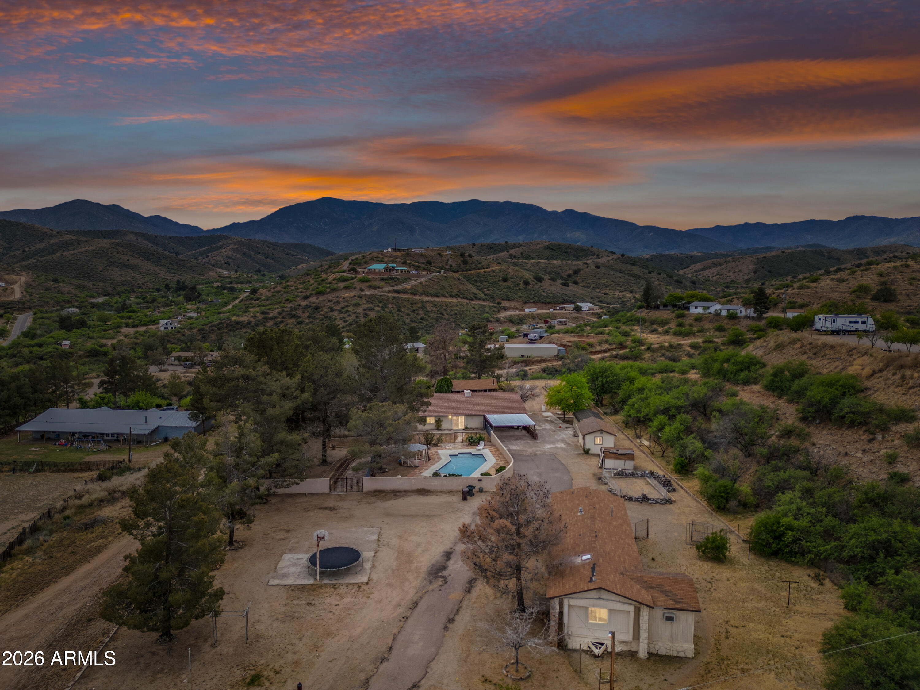 7358 Alamo Way Globe, AZ 85501 - Photo 62 of 68 a view of a city with sunset view