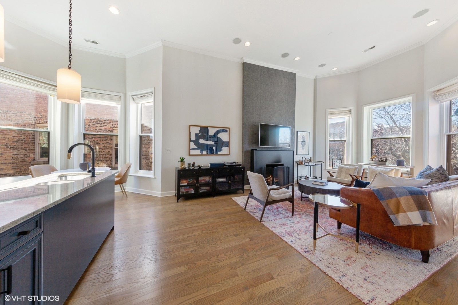 2849 North Burling Street, Unit 3 Chicago, IL 60657 - Photo 2 of 18 a living room with furniture and a large window