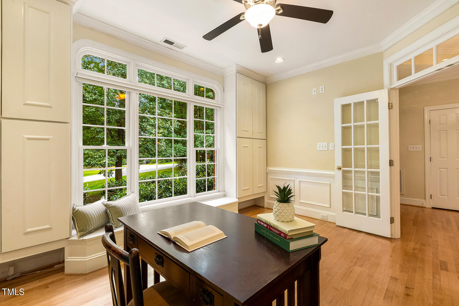 1505 October Road Raleigh, NC 27614 - Photo 20 of 76 a view of a dining room with furniture window and wooden floor
