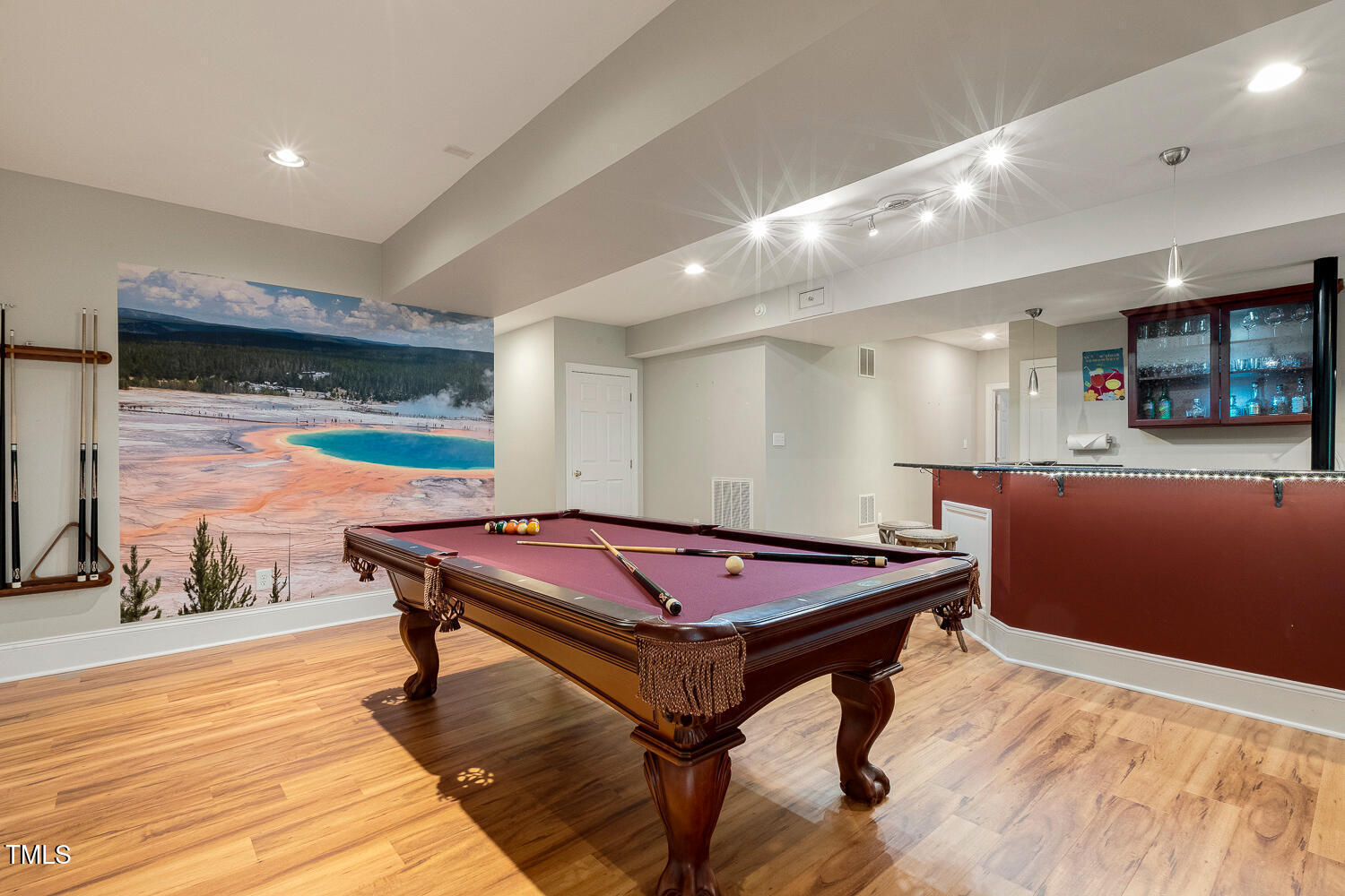 1505 October Road Raleigh, NC 27614 - Photo 42 of 76 a room with furniture pool table and flat screen tv