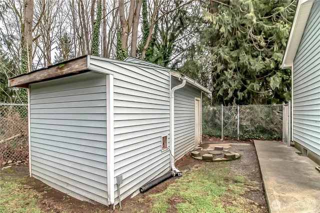 a backyard of a house