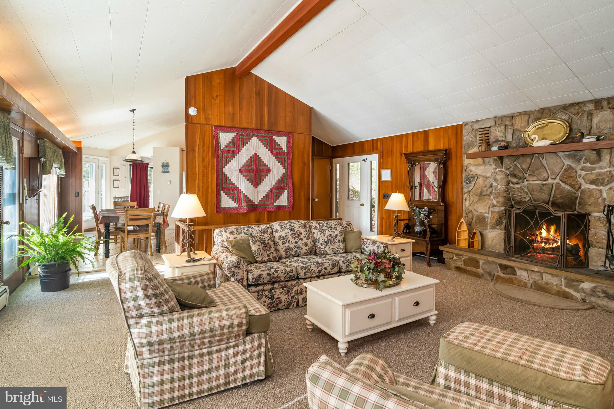 1244 Glendale Road Swanton, MD 21561 - Photo 23 of 52 Beautiful living room with stunning fireplace