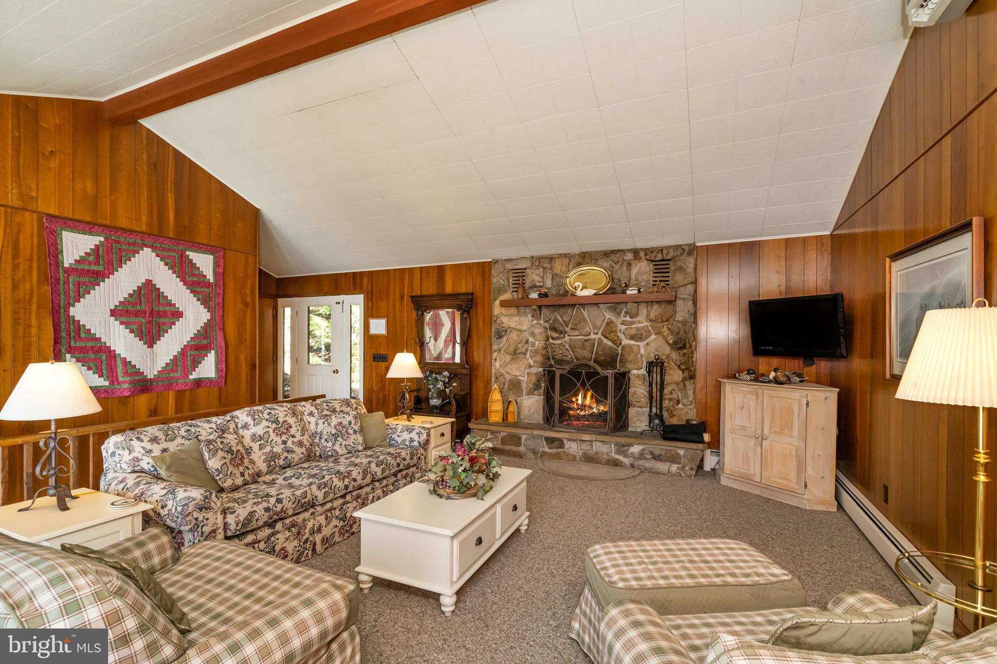 1244 Glendale Road Swanton, MD 21561 - Photo 24 of 52 Beautiful living room with stunning fireplace