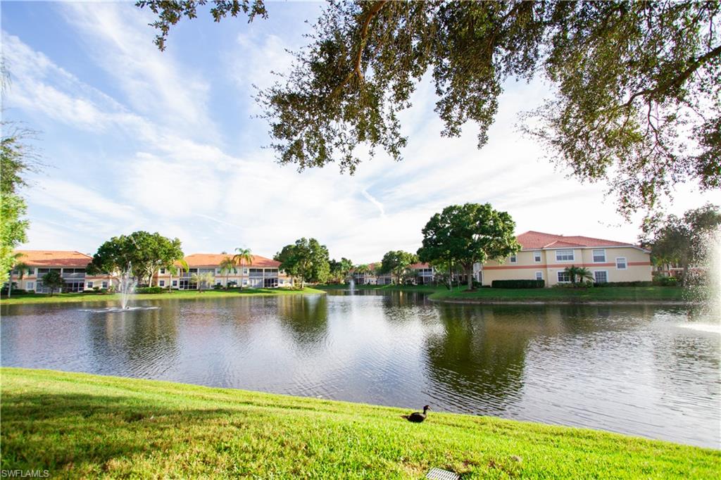 7648 Oleander Gate Drive, Unit 202 Naples, FL 34109 - Photo 4 of 23 a view of a lake with houses in the back